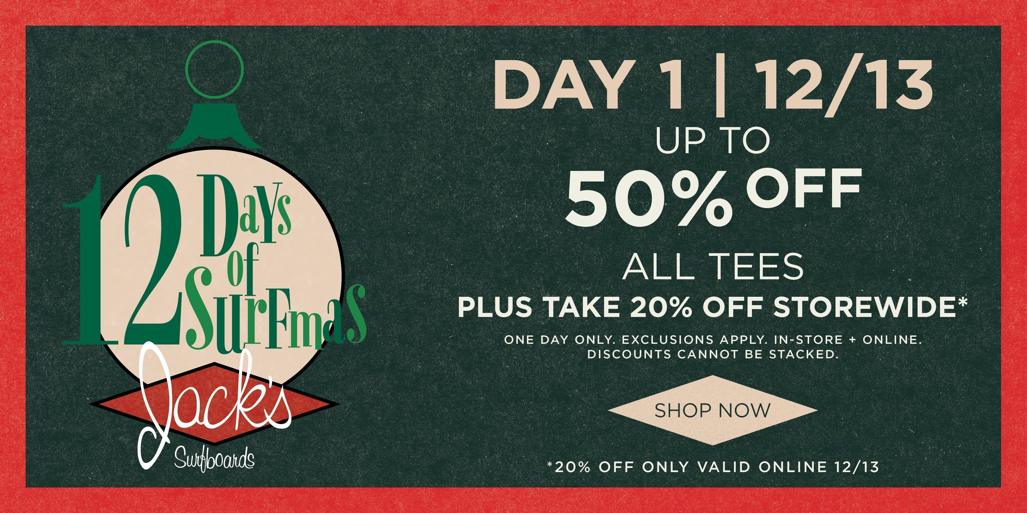 Jack's Surfboards: Enjoy 12 Days of Surfmas | Show At Checkout