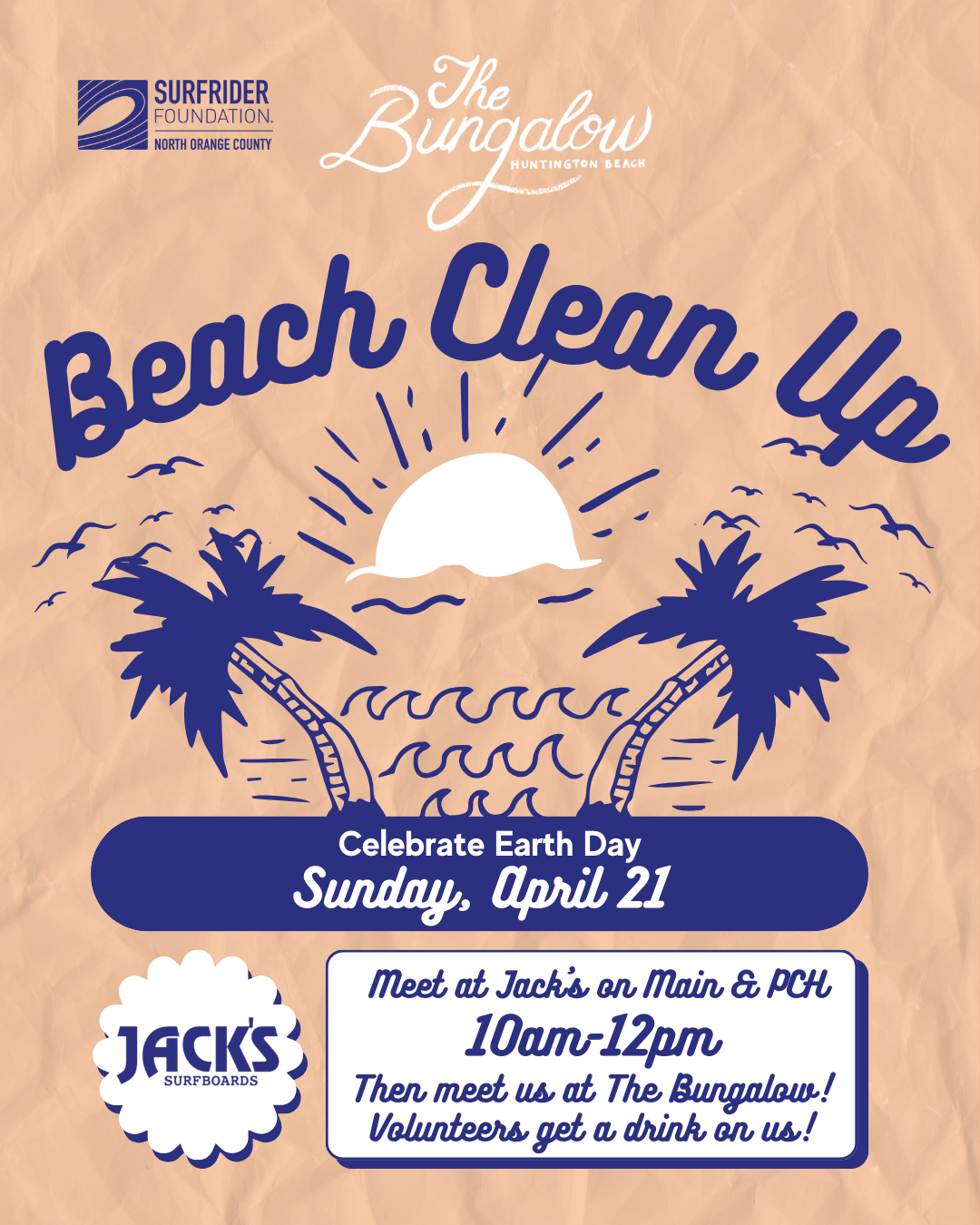 Jack's x Bungalow x Surfrider Earth Day Beach Clean-Up