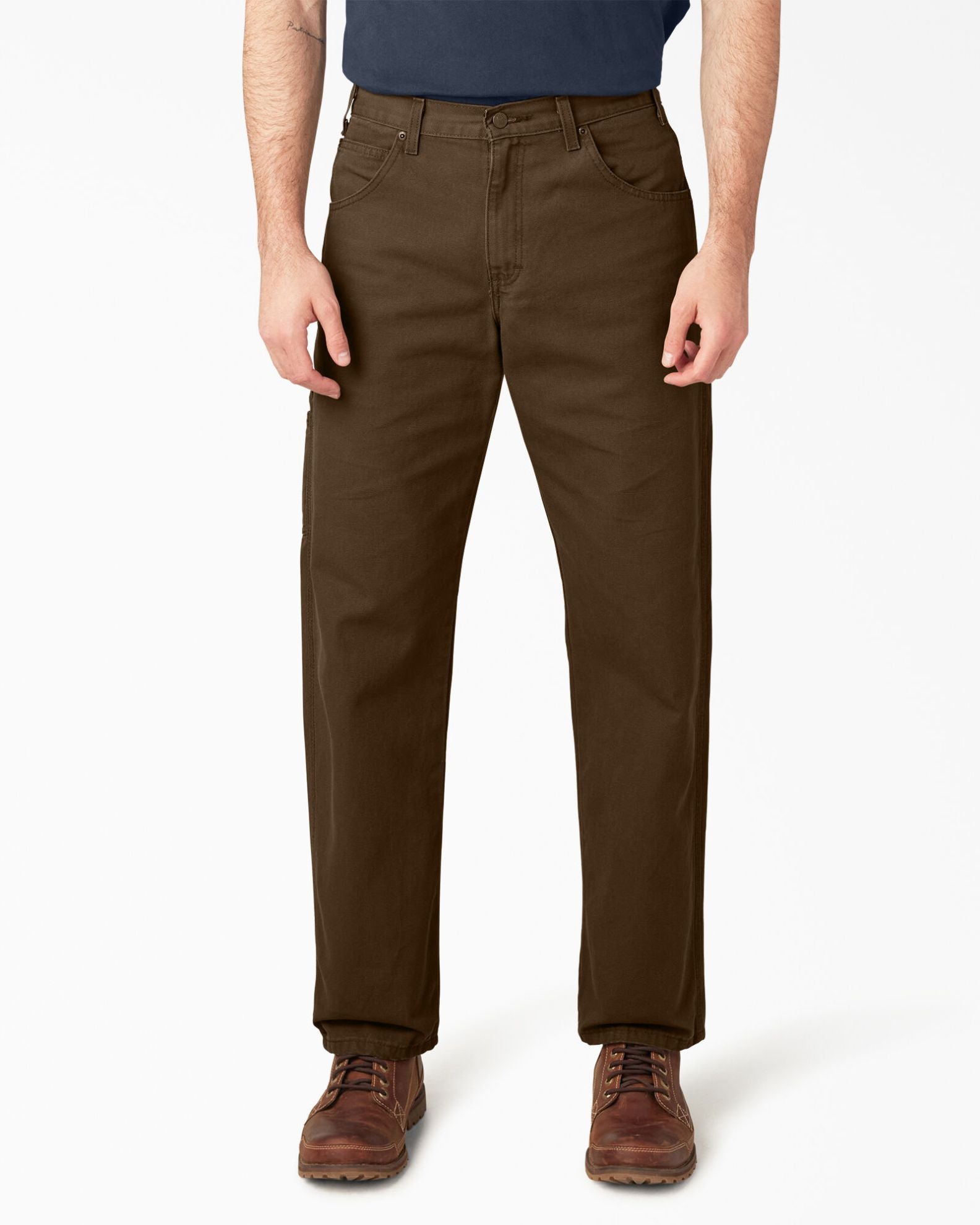 Relaxed Fit Heavyweight Duck Carpenter Pants Rinsed Timber Brown