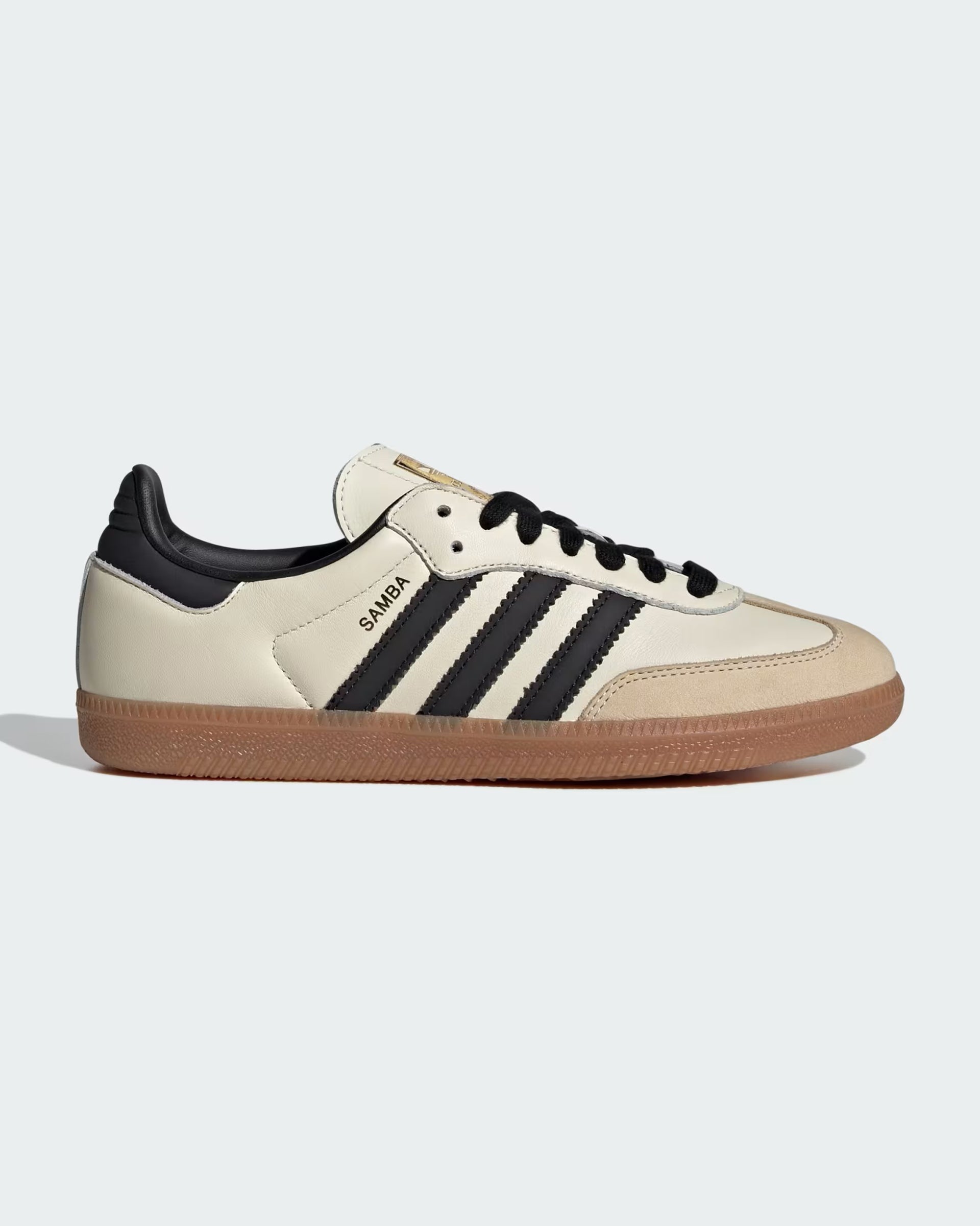 アディダス サンバ CREAMWHITE/CORE BLACK/SANDSTON Women's Samba OG Shoes - Cream White/Core Black/Sand Strata