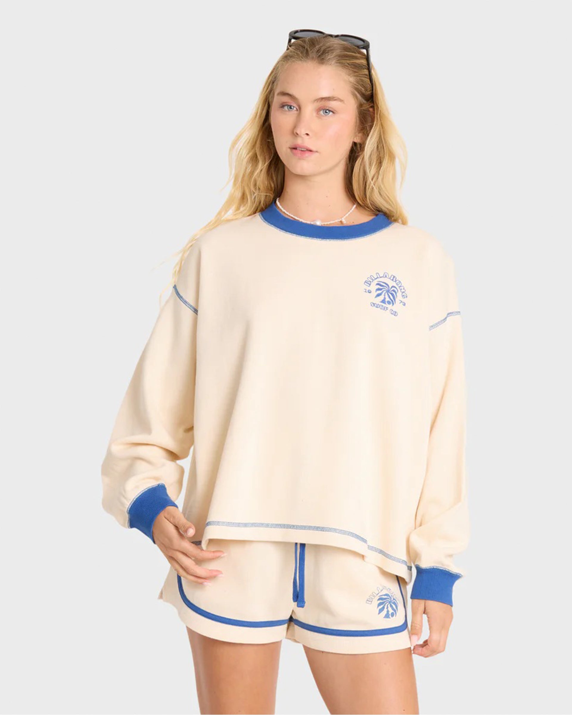 Women's Back To It Fleece Shorts - White Cap – Jack's Surfboards