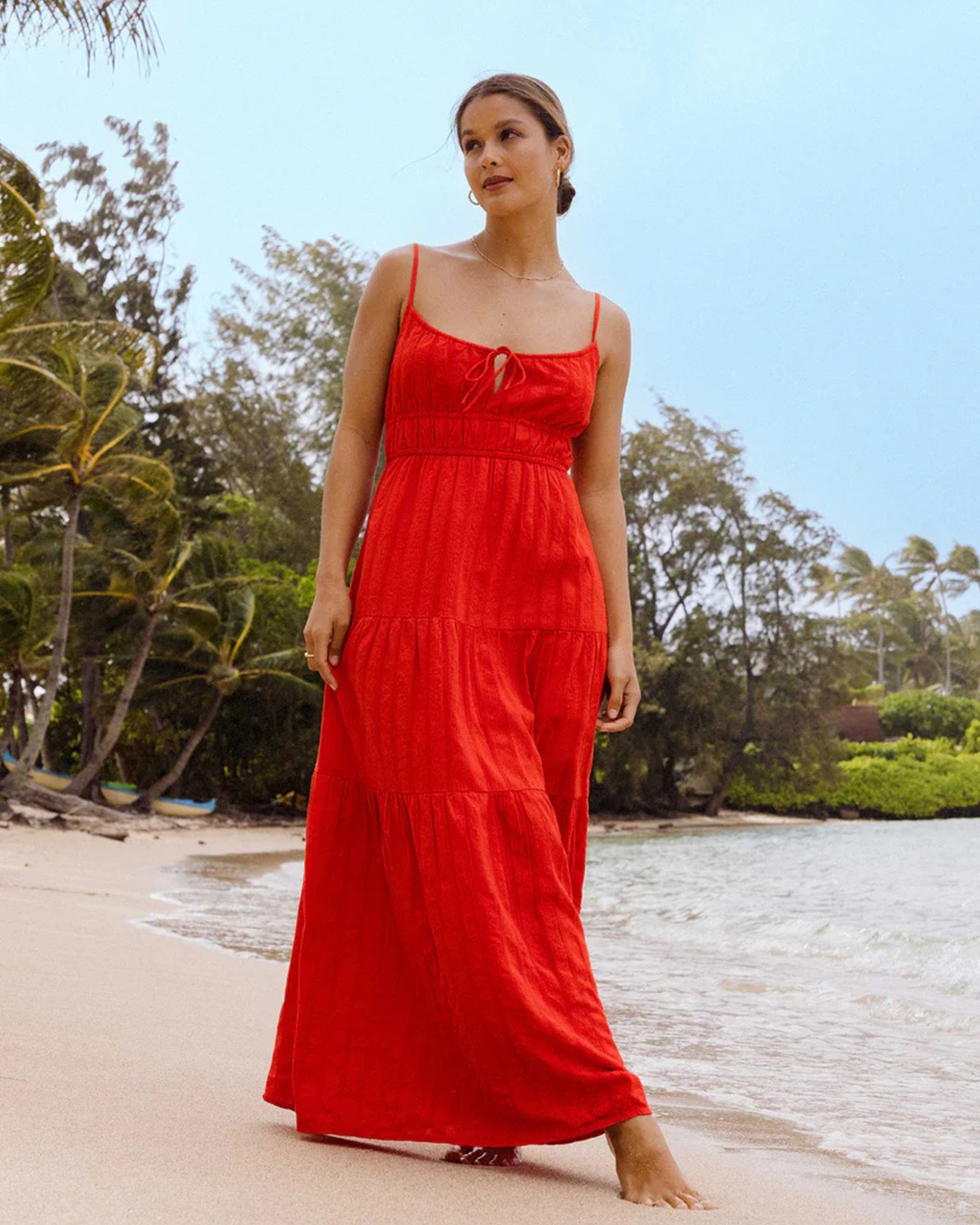 Red Aloha Maxi Dress XS Red Aloha Maxi Dress XS