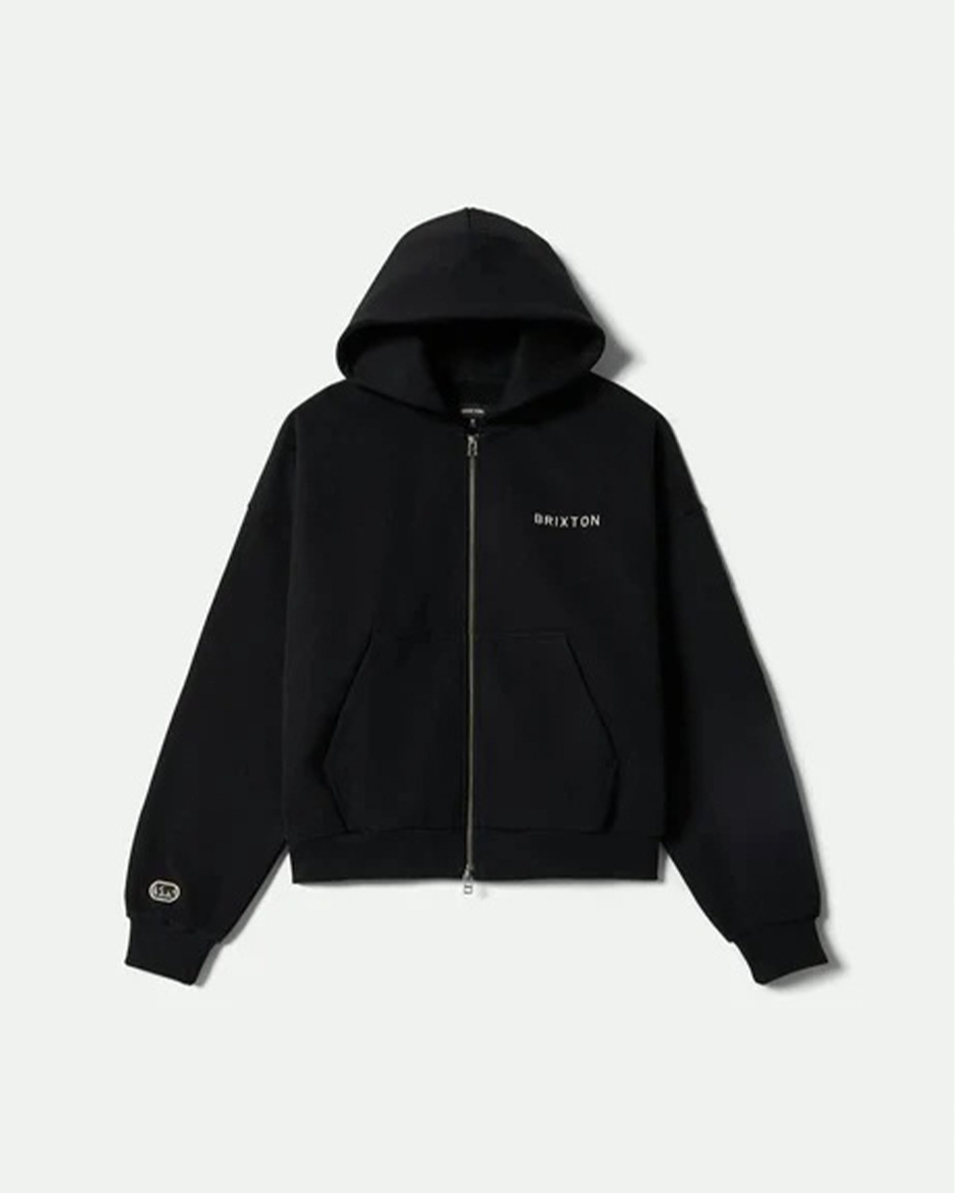 Embroidered Heavyweight Oversized Full Zip Hoodie - Black – Jack's
