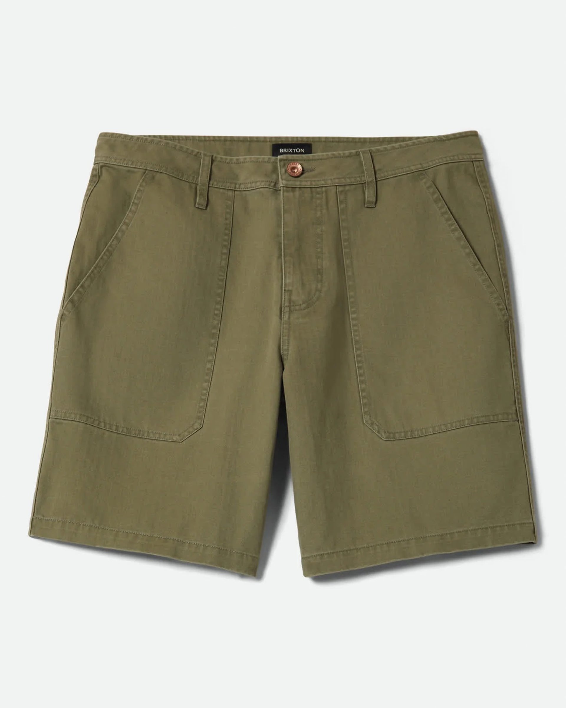 Surplus Vintage Wash Herringbone Shorts - Washed Olive Green
