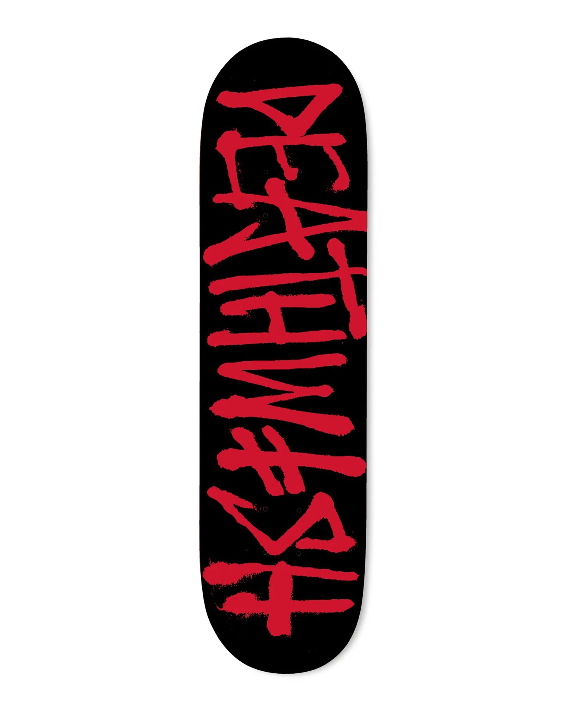 超希少‼︎DEATHWISH SKATEBOARDS CLOTH BANNER Deathspray Black/Red 8.25