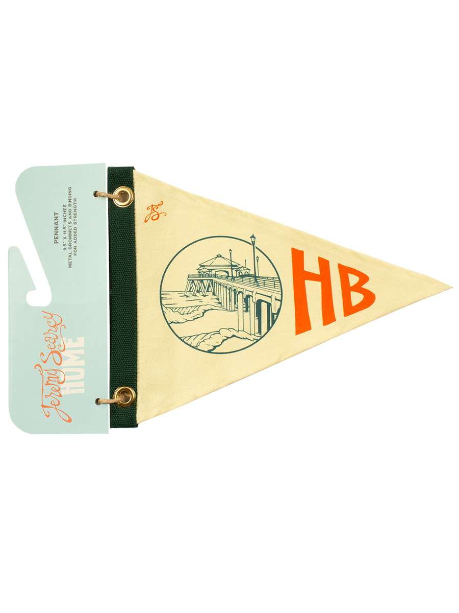 The HB Circle Pennant Flag Jack's Surfboards