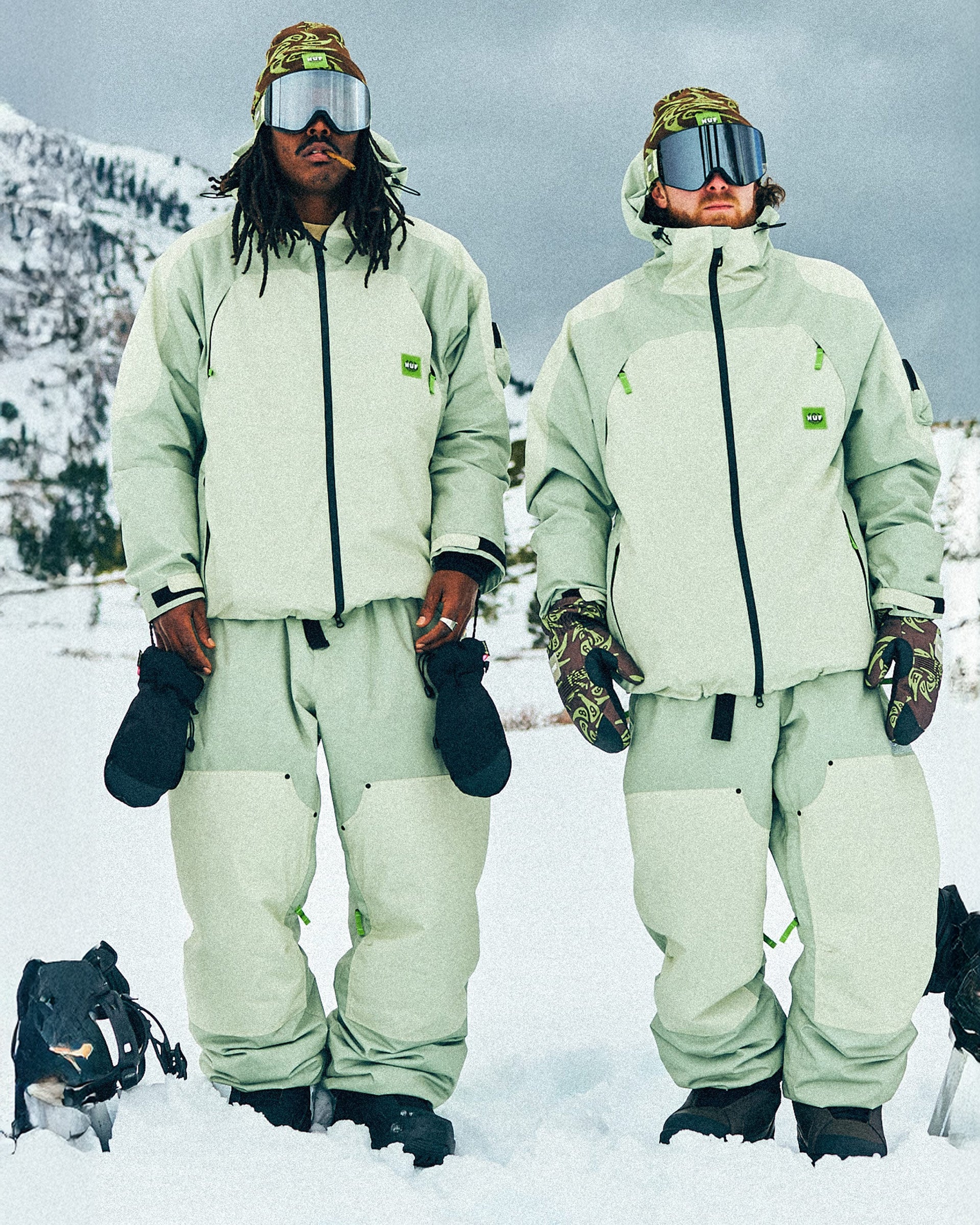 686 HUF 上下セット ダブルHシェルパンツとジャケットセット HUF Double H Shell Pants - HUF Green Colorblock – Jack's Surfboards