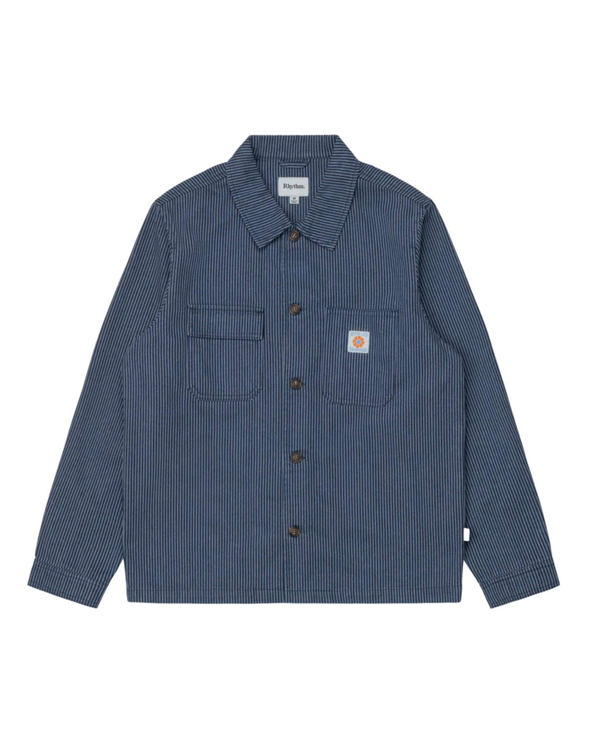 Hickory Stripe Work Shirt - Navy – Jack's Surfboards