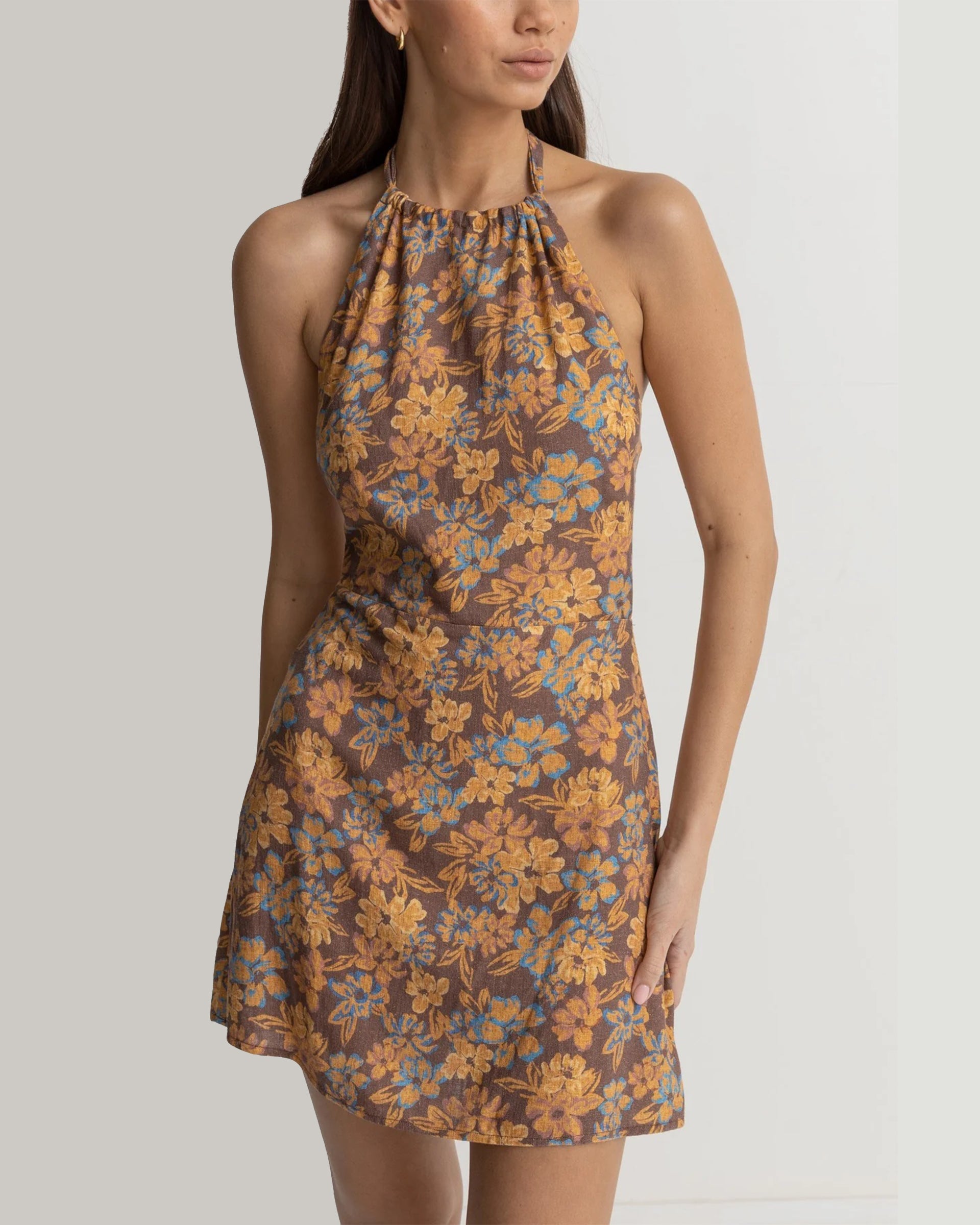 Oasis Floral Halter Mini Dress Jack's Surfboards Oasis Floral Halter Mini Dress Jack's Surfboards
