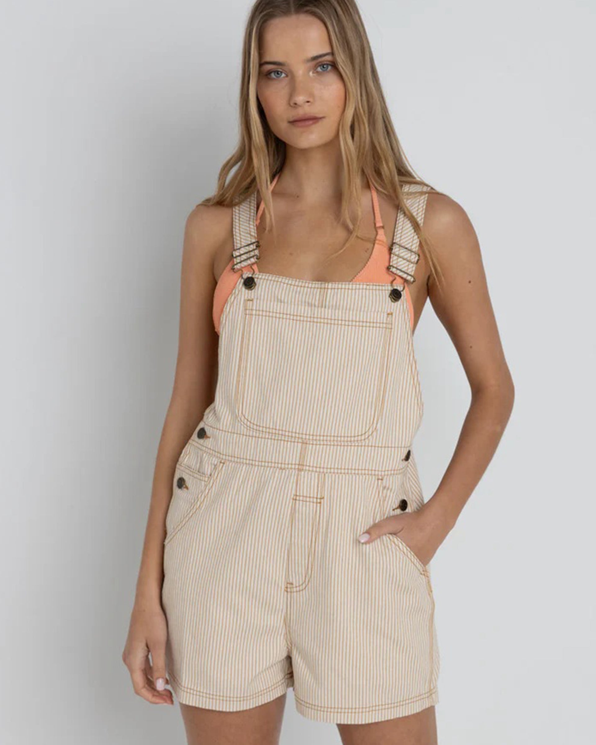 Willa Stripe Short Overall - Sand – Jack's Surfboards