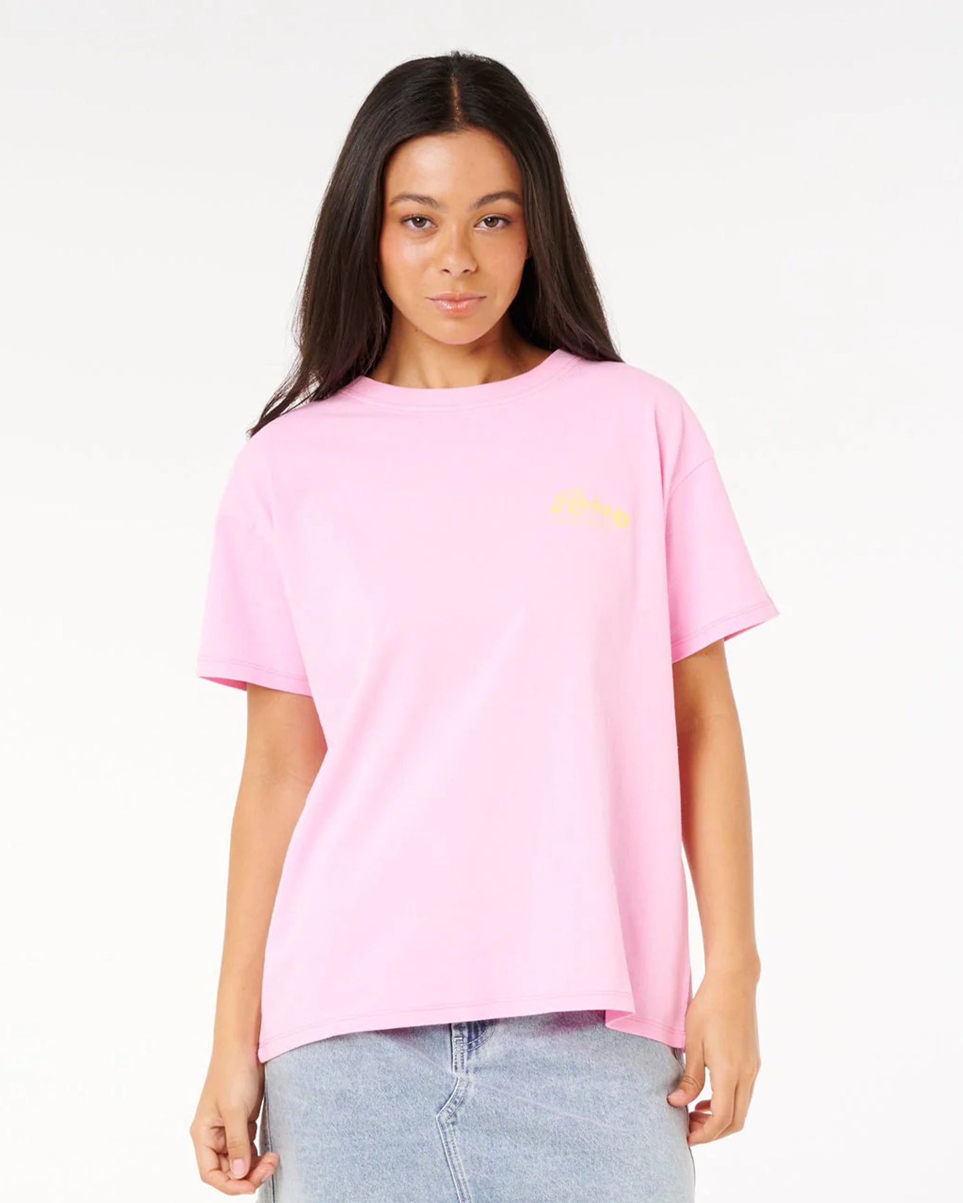 Aloha Relaxed Tee - Pastel Pink – Jack's Surfboards