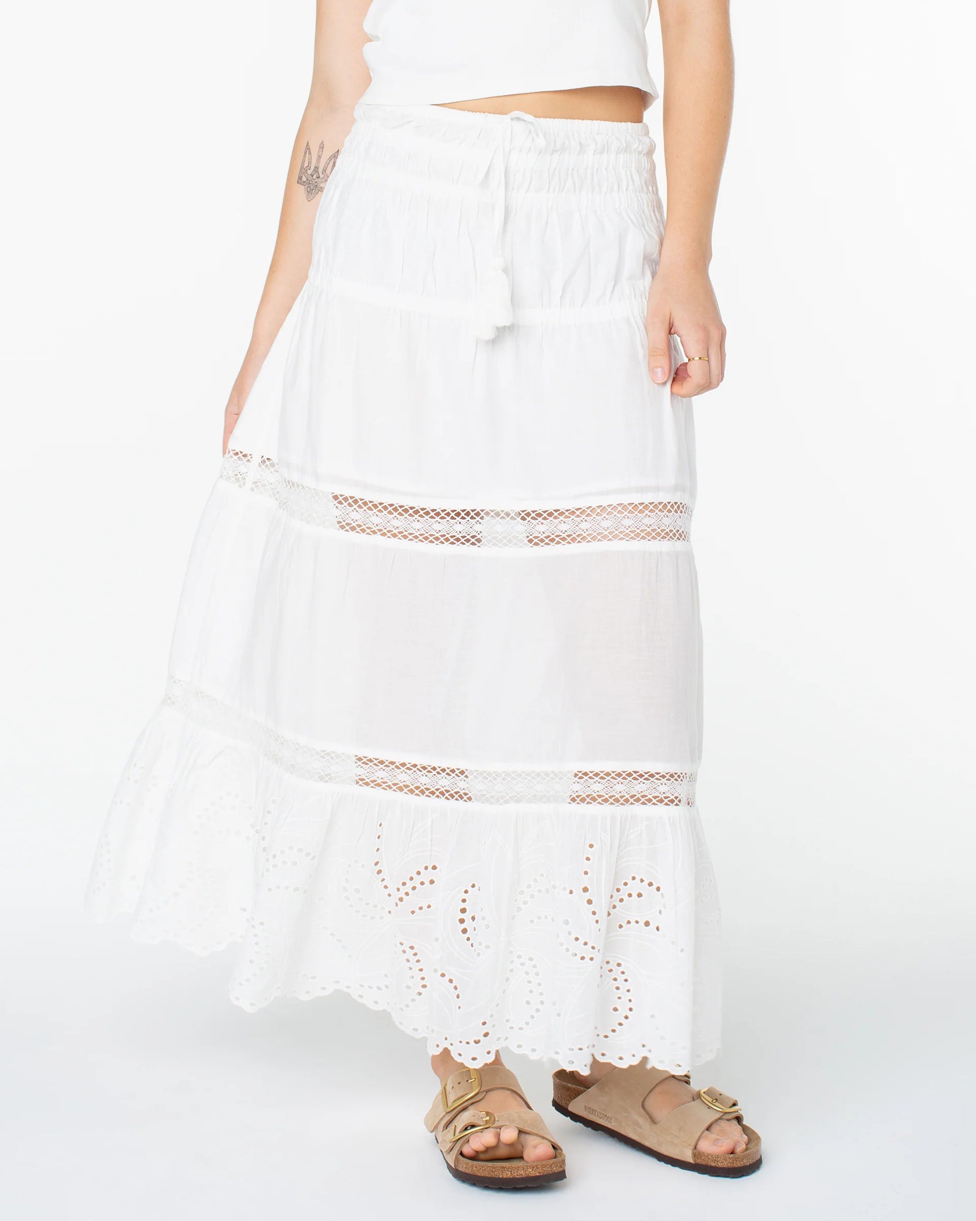 Castaway Maxi Skirt - Snow White Solid – Jack's Surfboards