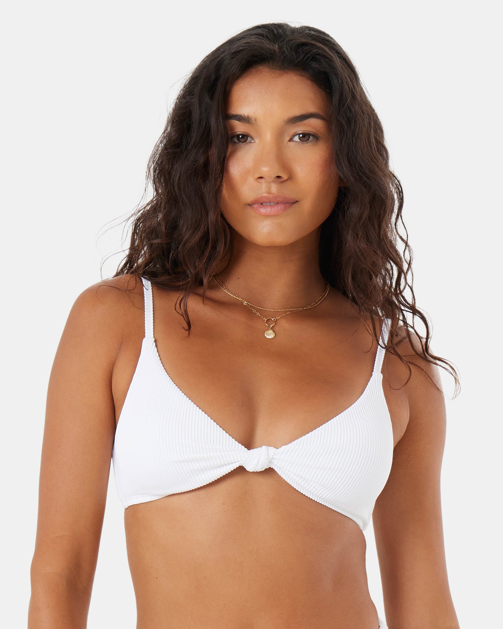 Rib Roxy Love Knot Bralette Bikini Top - White – Jack's Surfboards