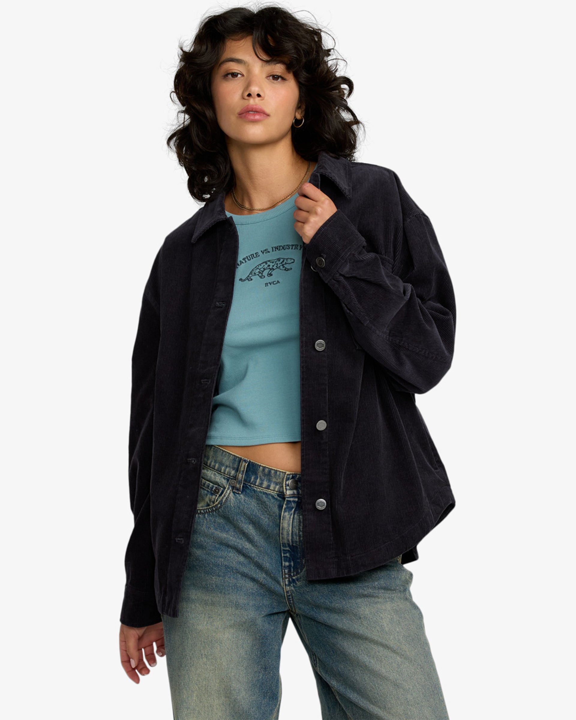 Birdie Corduroy Jacket - Gravel – Jack's Surfboards