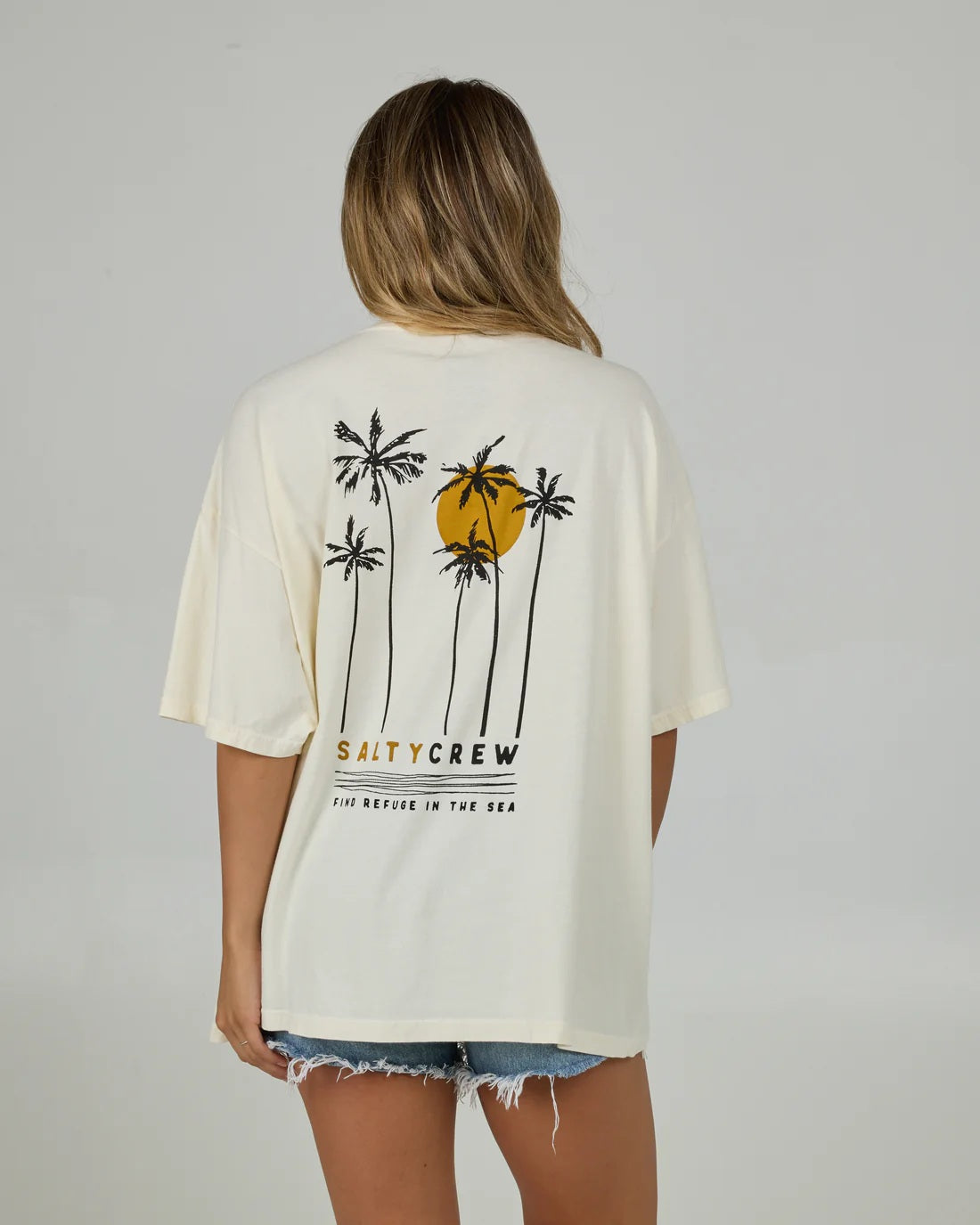 Palm Set Cover Up S/S T-Shirt - Off White – Jack's Surfboards