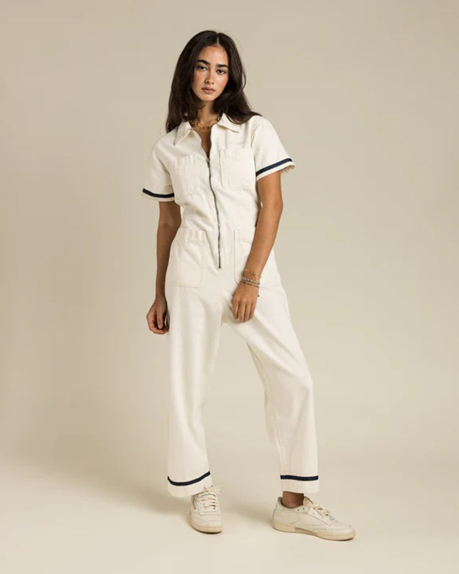 The Dolly Jumpsuit - Ecru – Jack's Surfboards