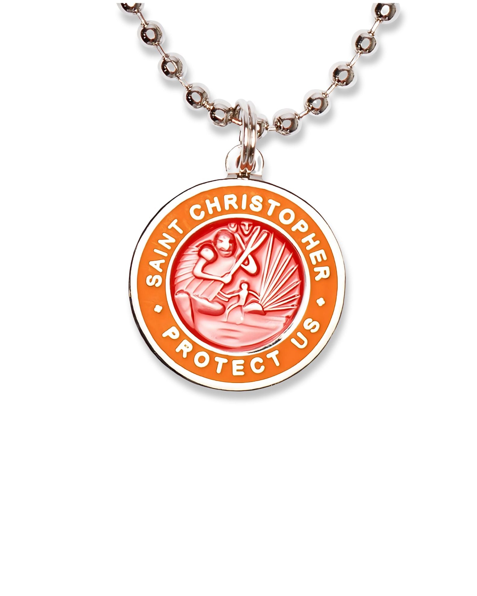 St. Christopher Necklace - Strawberry/ Orange – Jack's Surfboards