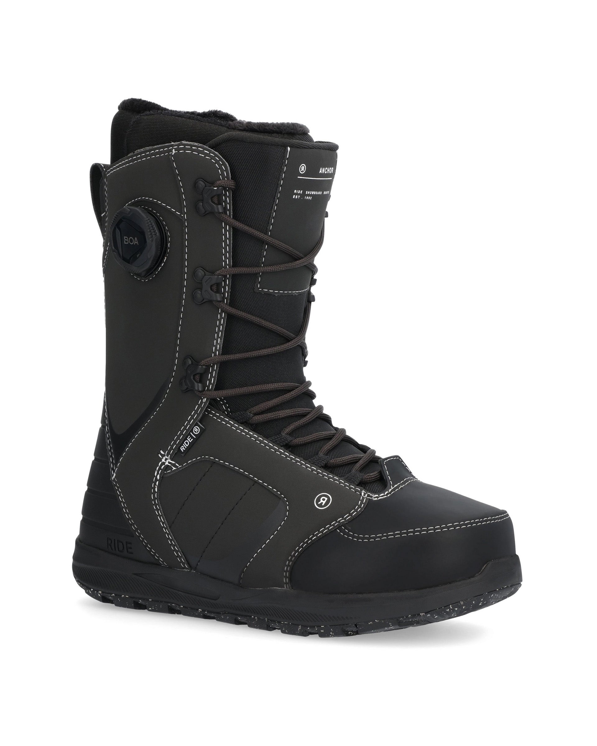 ride 92 boa snowboard boot Ride Men's Anchor Snowboard Boots 2025 Black / 10.5