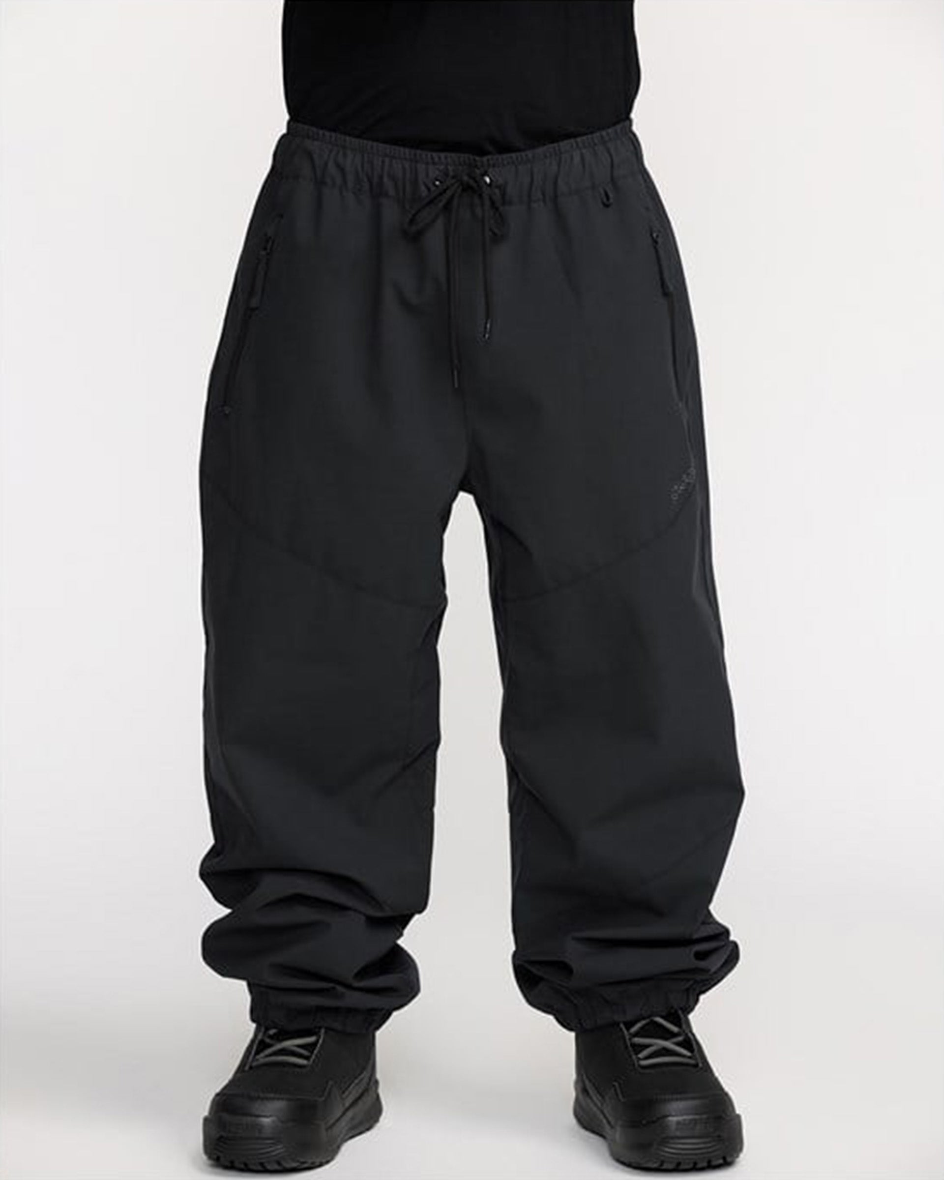 スノーボード PANTS BLACK LEATHER Men's Cosone Team Edition All-Weather Performance Baggy Snow Pants