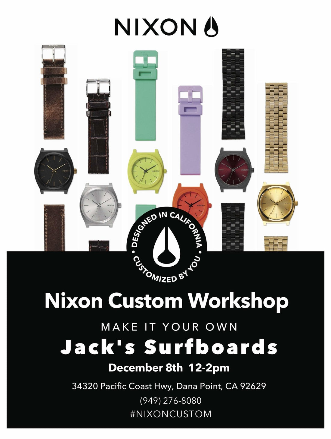 Nixon Custom Workshop - Dana Point Location | Jack's Surfboards