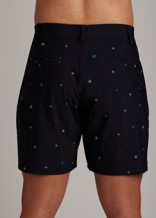Galactic walk golf shorts made from ultra-lightweight, four-way stretch fabric for modern athletes.