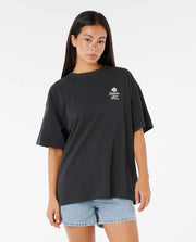 Rip Curl Women's Luau Heritage Short Sleeve T-Shirt - Washed Black