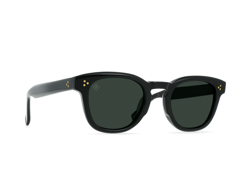 Raen Squire Sunglasses - Recycled Black / Green Polarized