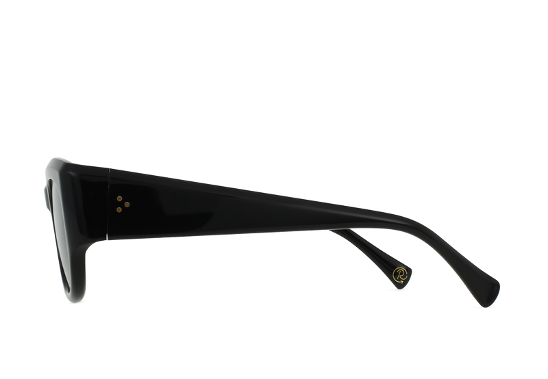 Raen Lonso Sunglasses - Recycled Black / Green Polarized