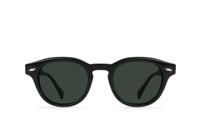 Raen Kostin Sunglasses - Recycled Black / Green Polarized