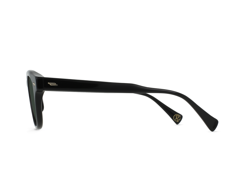 Raen Kostin Sunglasses - Recycled Black / Green Polarized