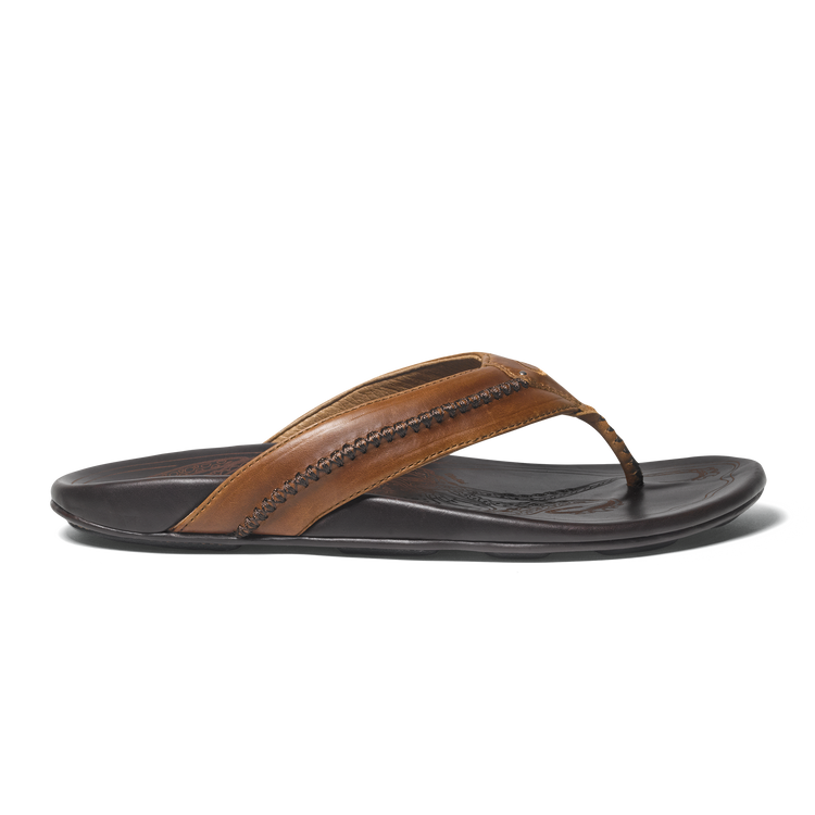 Olukai Men's Mea Ola Sandals - Tan/Dark Java