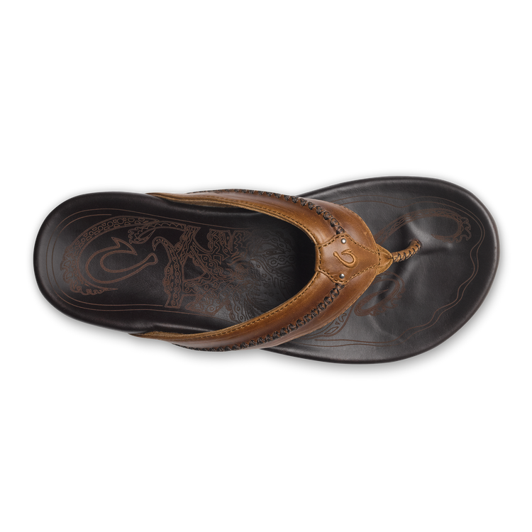 Olukai Men's Mea Ola Sandals - Tan/Dark Java