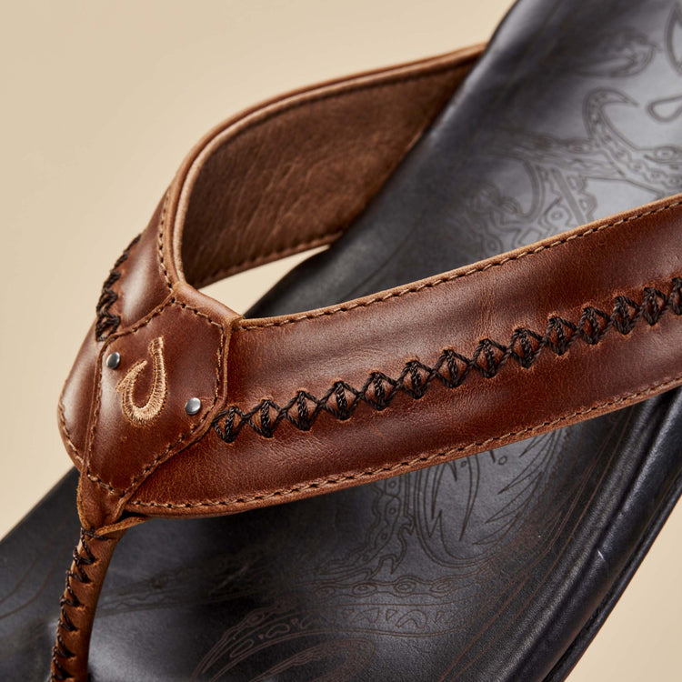 Olukai Men's Mea Ola Sandals - Tan/Dark Java