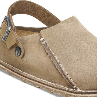 Birkenstock Lutry Premium Suede Slipper (Narrow) - Gray Taupe