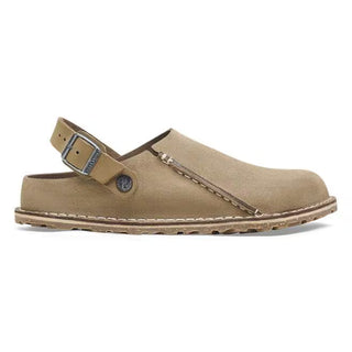 Birkenstock Lutry Premium Suede Slipper (Narrow) - Gray Taupe