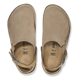 Birkenstock Lutry Premium Suede Slipper (Narrow) - Gray Taupe