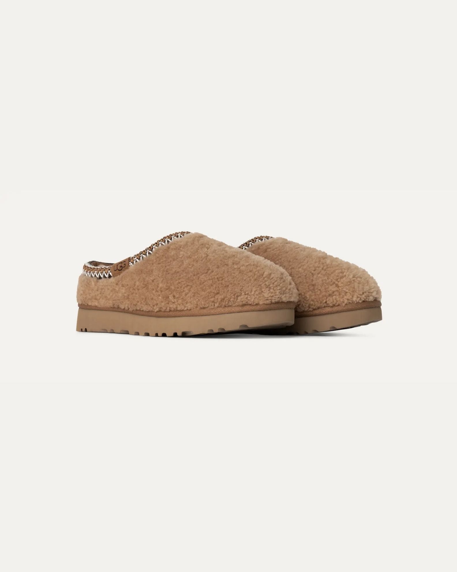 UGG Women's Tasman Maxi Curly Slippers - Chestnut