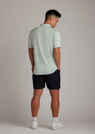 Galactic walk golf shorts crafted from ultra-lightweight, flexible fabric for optimal movement.