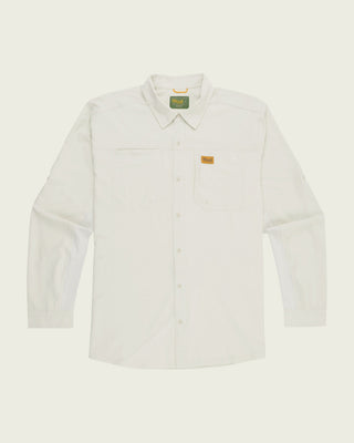 Marsh Wear Men's Lenwood Tech Longsleeve Woven Shirt - Stone