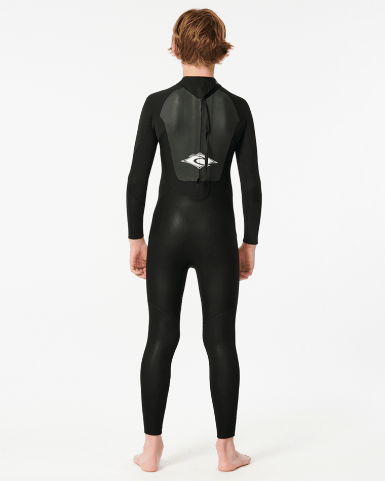 Rip Curl Kid's Omega 3/2 Back Zip Fullsuit-Black