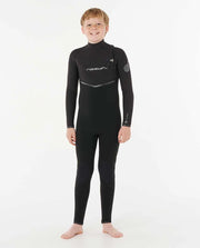 Rip Curl Kids Boys Flashbomb Pro 3/2MM GB Chest Zip Fullsuit Wetsuit - Black