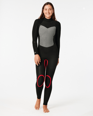 Rip Curl Women's Omega 4/3 Back Zip Fullsuit- Black