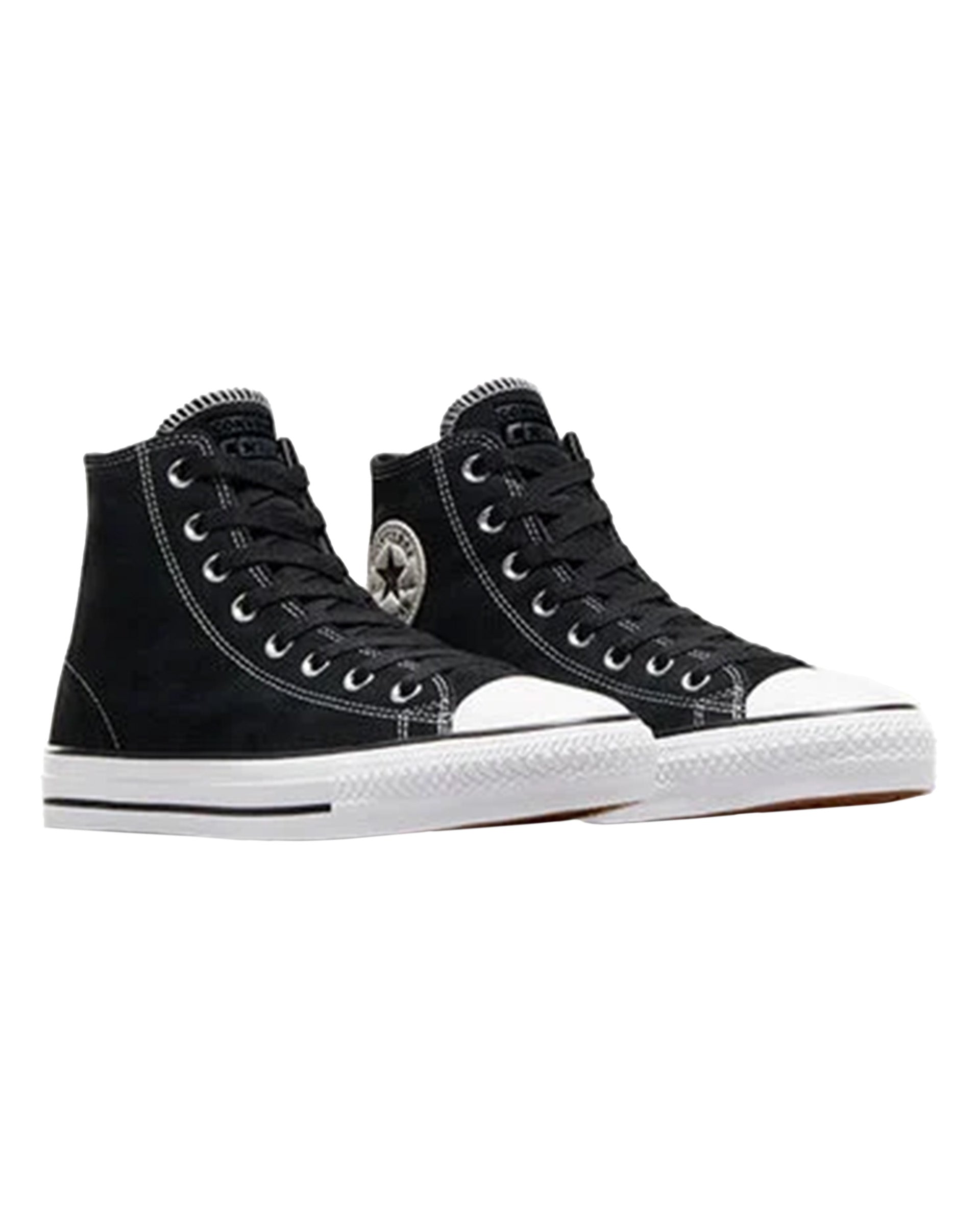 Cons CTAS Pro Hi Suede Shoe - Black/Black/White