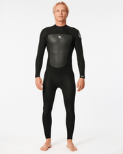 Rip Curl Men's Omega 4/3 Back Zip Fullsuit-Black