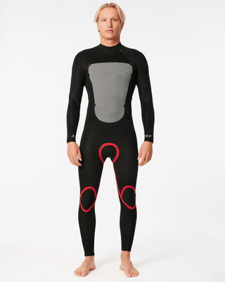 Rip Curl Men's Omega 4/3 Back Zip Fullsuit-Black
