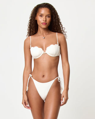L*Space Women's Sunrise Shell Bikini Top - Cream