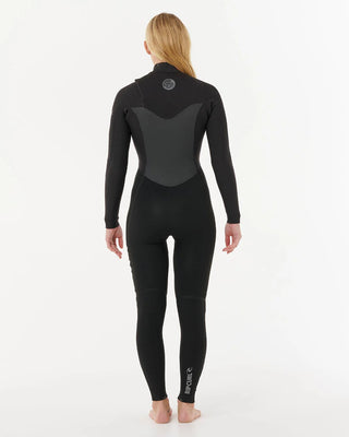 Rip Curl Women's Flashbomb Chest Zip 3/2 Fullsuit- Black