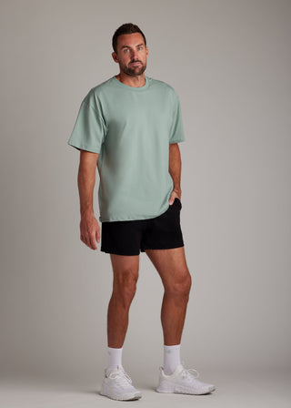 Seafoam oversized tee made from soft, breathable fabric for comfort and style.