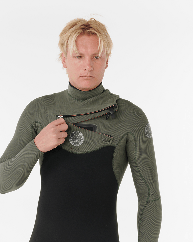 Rip Curl Flashbomb 3/2 Chest Zip Fullsuit-Deep Cactus