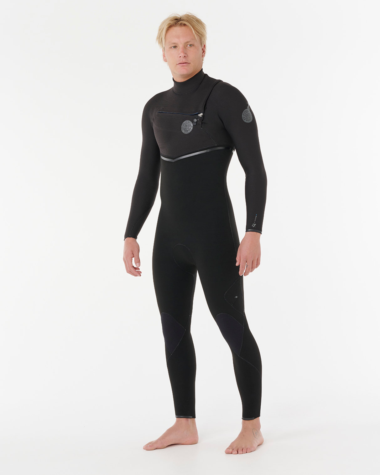 E-Bomb 3/2 Chest Zip Fullsuit- Black